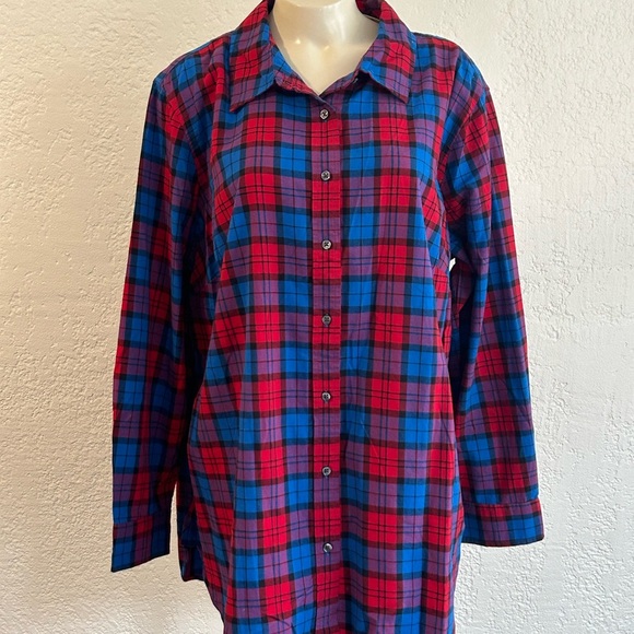 Talbots Tops - TALBOTS 2X Soft Button Down 100% Cotton pleated Shirt NWT